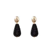 DRUP EARRING - BLACK/GOLD