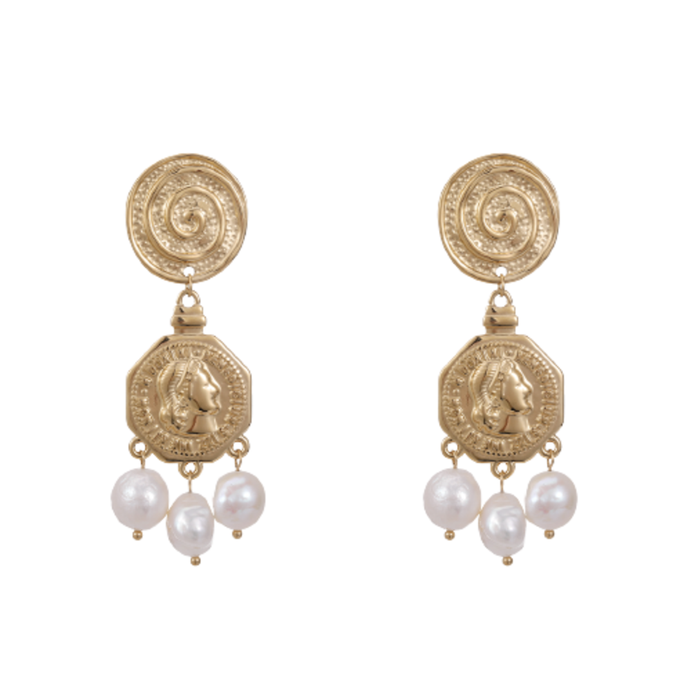 By Jam EARRING WITH PEARLS -  GOLD