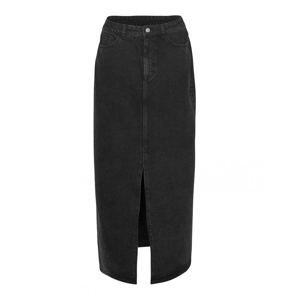 Moss Copenhagen ZEBINA ADA DENIM SKIRT - BLACK WASH