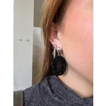 Day & Eve OVAL EARRING - BLACK/SILVER