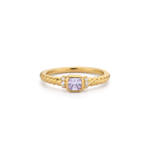24Kae RING WITH COLORED STONES AND STRUCTURE - GOLD/PURPLE