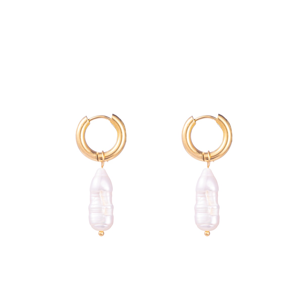 Day & Eve NATURAL PEARL EARRING - GOLD