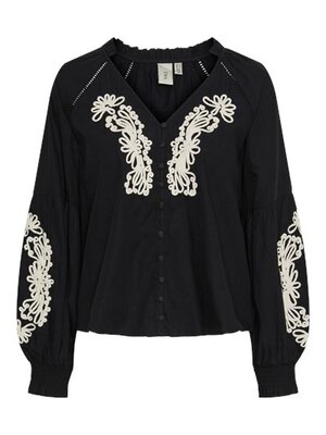 Y.A.S TAPELA  TOP - BLACK