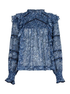 Neo Noir SARNA PURE PAISLEY BLOUSE - NAVY