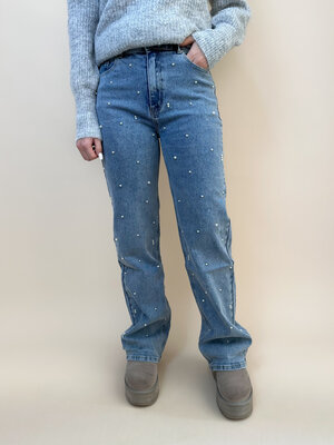 LOTZ & LOT JEANS WITH PEARLS - BLUE