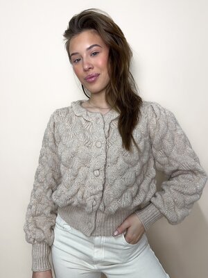 LOTZ & LOT WAVY KNIT - BEIGE