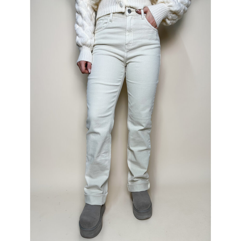 LOTZ & LOT REDIAL STRAIGHT JEANS EXTRA LONG- ECRU