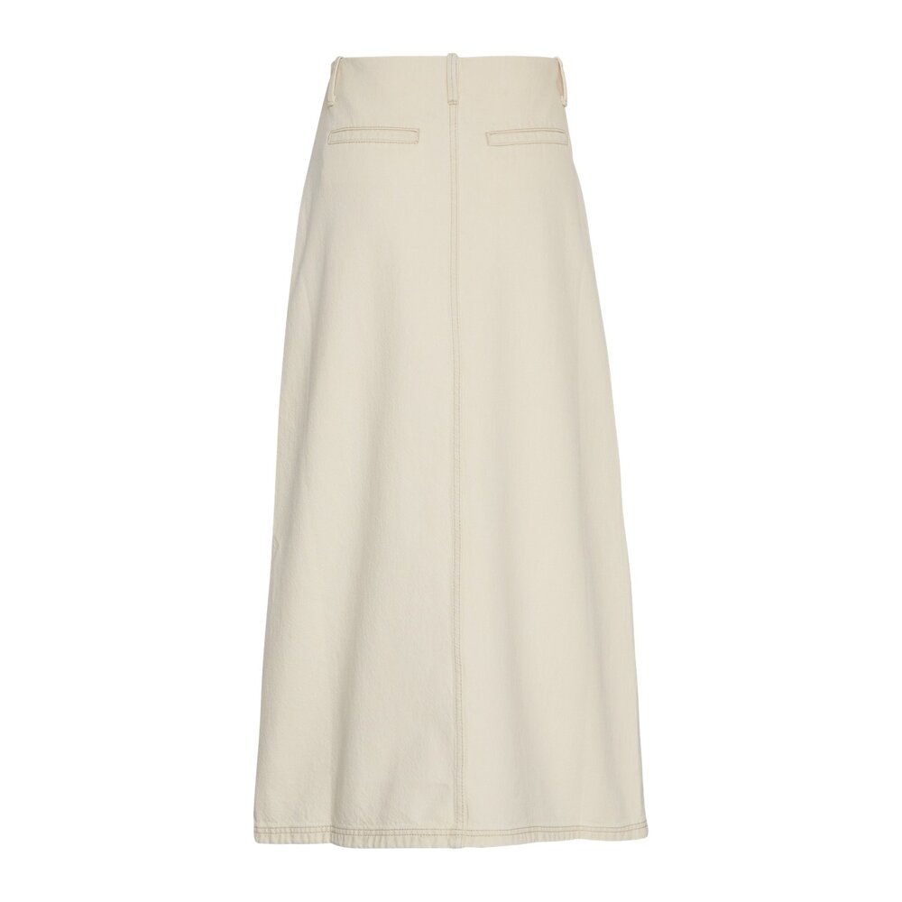 Moss Copenhagen PHELINA IDA DENIM SKIRT - OATMEAL