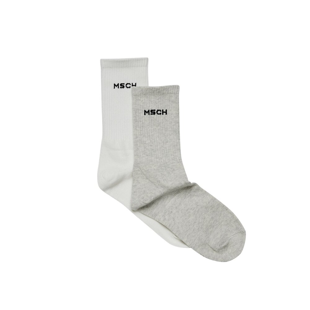 Moss Copenhagen SPORTY LOGO SOCKS - WHITE