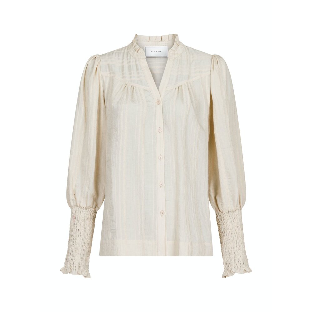 Neo Noir CAMISA STRIPE BLOUSE - CREME