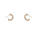 Day & Eve SMALL PEARL HOOPS - GOLD