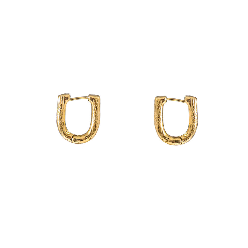 Day & Eve SMALL OVAL HOOP - GOLD