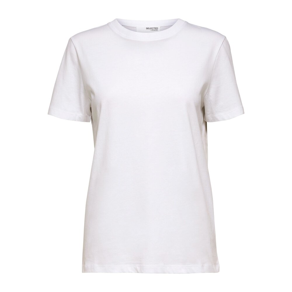 Selected Femme MY ESSENTIAL O-NECK TEE - WHITE