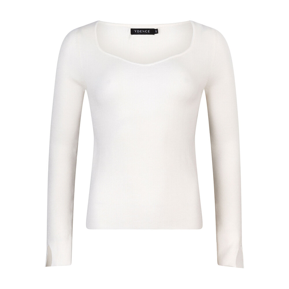 Ydence CHIARA KNITTED TOP - OFF-WHITE