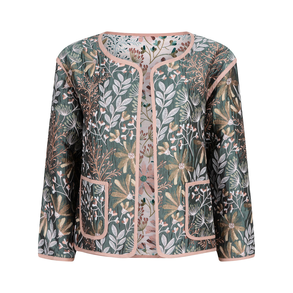 Ydence YASMIN JACKET - SAGE GREEN/PEACH