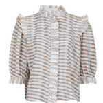 Neo Noir CHACHA GRAPHIC BLOUSE - SAND