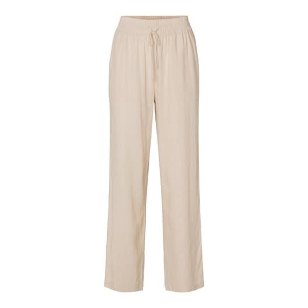 Selected Femme VIVA GULIA HW LONG PANTS - BEIGE