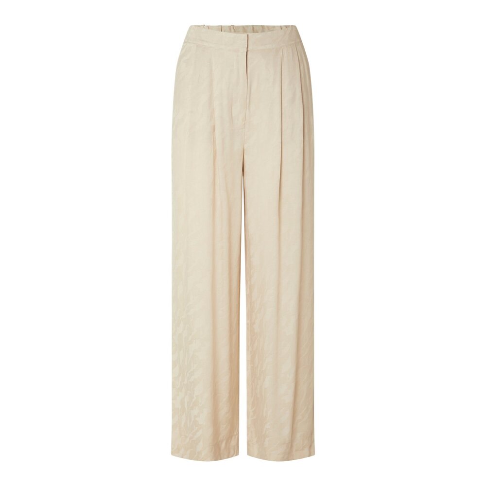 Selected Femme CONSTANZA STRAIGHT PANTS - SANDSHELL