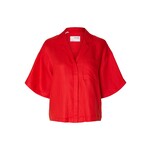 Selected Femme FLYRA LINEN SHIRT - RED