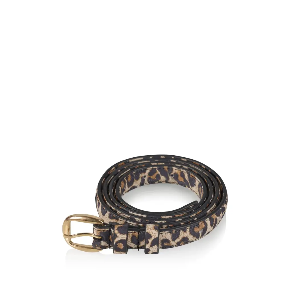 DWRS label LEOPARD BELT - BROWN