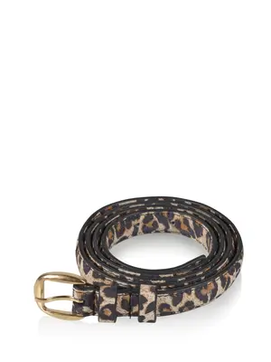 DWRS label LEOPARD BELT - BROWN