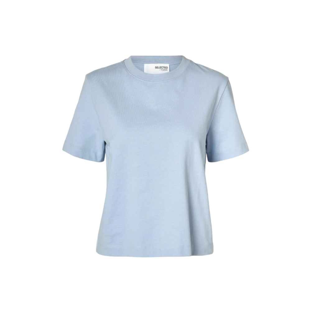 Selected Femme ESSENTIAL BOXY TEE - BLUE