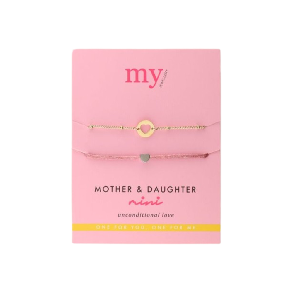 My Jewellery MOTHER AND MINI BRACELET - GOLD/PINK