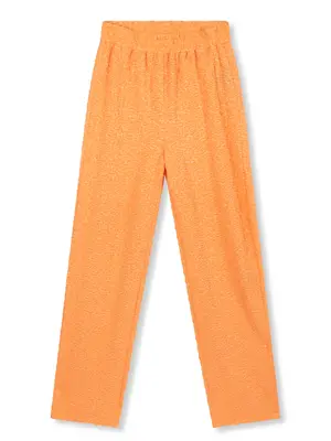 Refined Department NOVA KNITTED FLOWY PANTS - PEACH