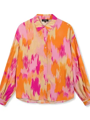 Refined Department FAYA WOVEN OVERSIZED BLOUSE - PINK