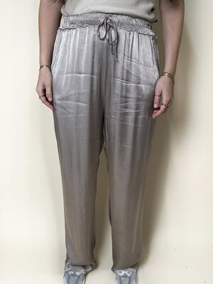 LOTZ & LOT SATIN PANTS - TAUPE