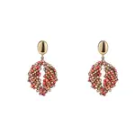 Day & Eve DIAMOND SHAPED BEADS EARRING - PINK/MULTICOLOUR
