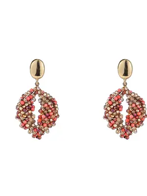 Day & Eve DIAMOND SHAPED BEADS EARRING - PINK/MULTICOLOUR