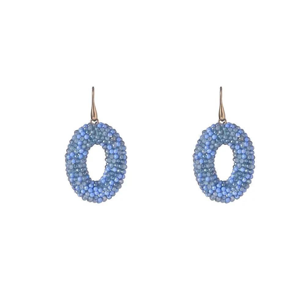 Day & Eve OVAL BEADS EARRING - BLUE