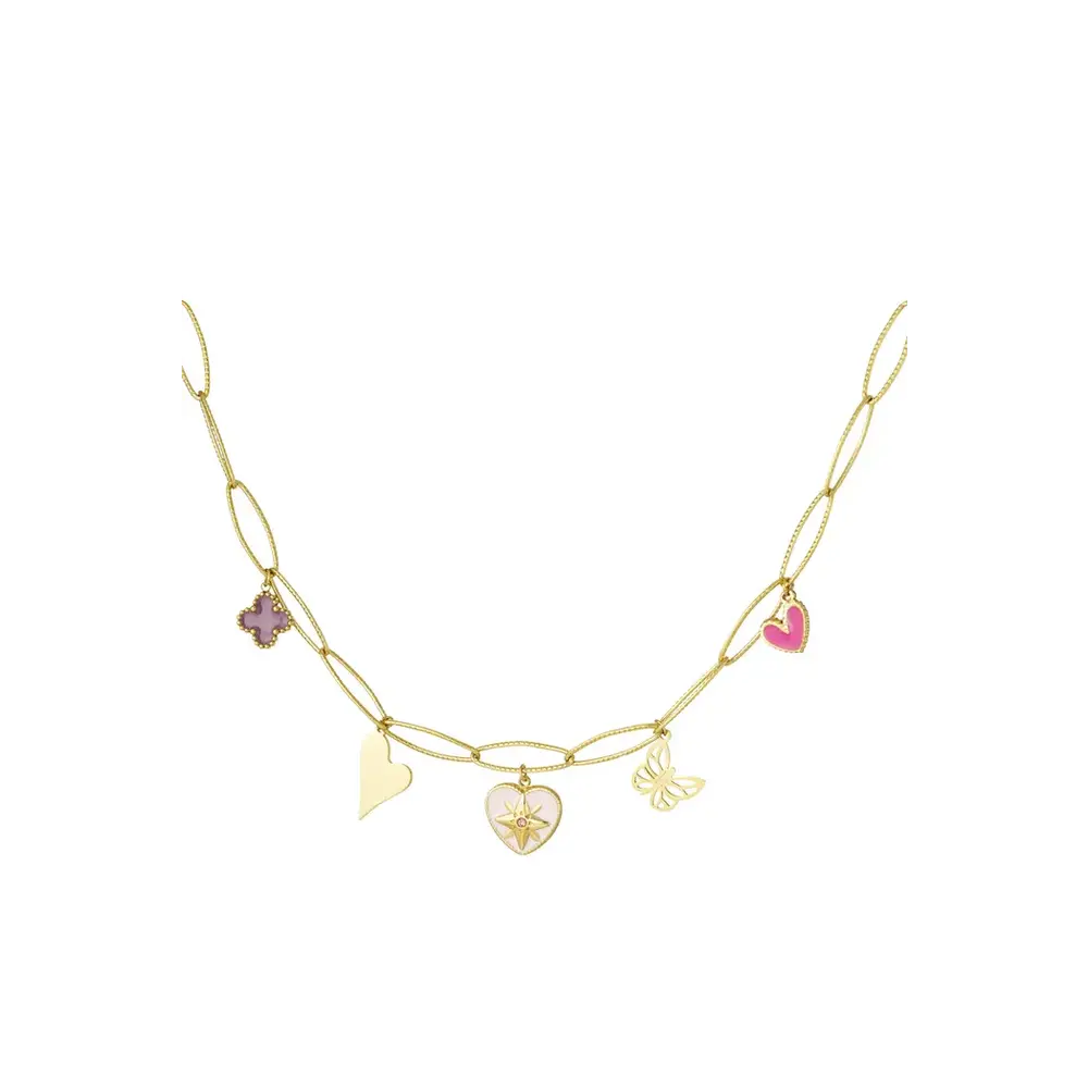 LOTZ & LOT BUTTERFLY CHARM NECKLACE - GOLD