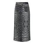 co'couture LEO DENIM SLIT SKIRT - DARK GREY