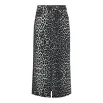 co'couture LEO DENIM SLIT SKIRT - DARK GREY