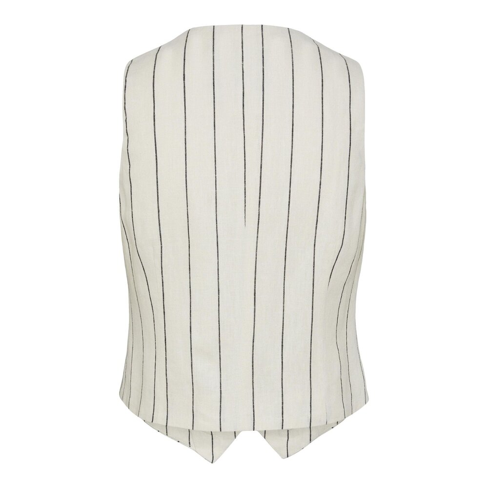 Y.A.S ALIVA WAISTCOAT - WHITE/BLACK