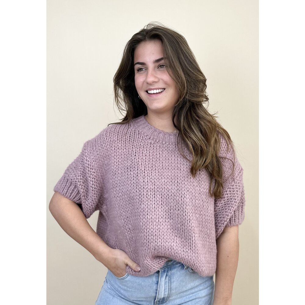 LOTZ & LOT LARA KNIT TOP - MEAUVE