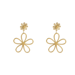 Day & Eve FLOWER EARRINGS - GOLD