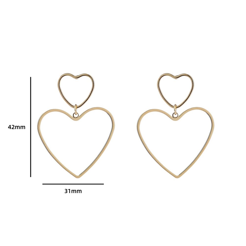 Day & Eve TWO HEARTS EARRINGS - GOLD