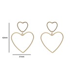Day & Eve TWO HEARTS EARRINGS - GOLD