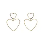 Day & Eve TWO HEARTS EARRINGS - GOLD