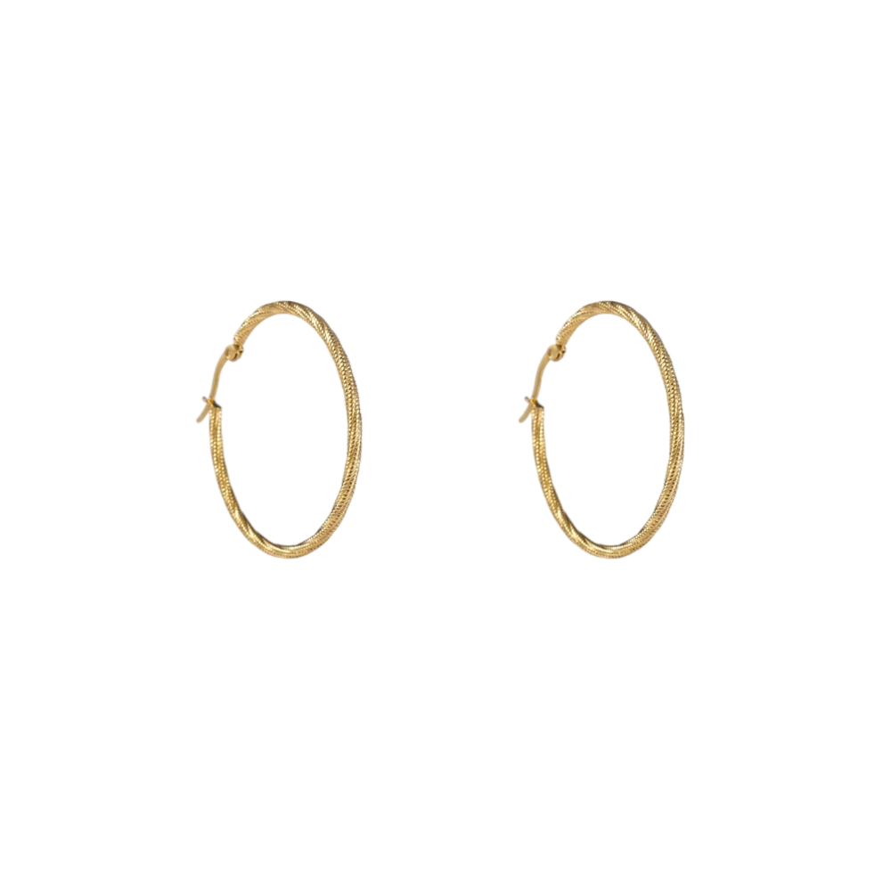 Day & Eve FINE TWIST HOOP - GOLD