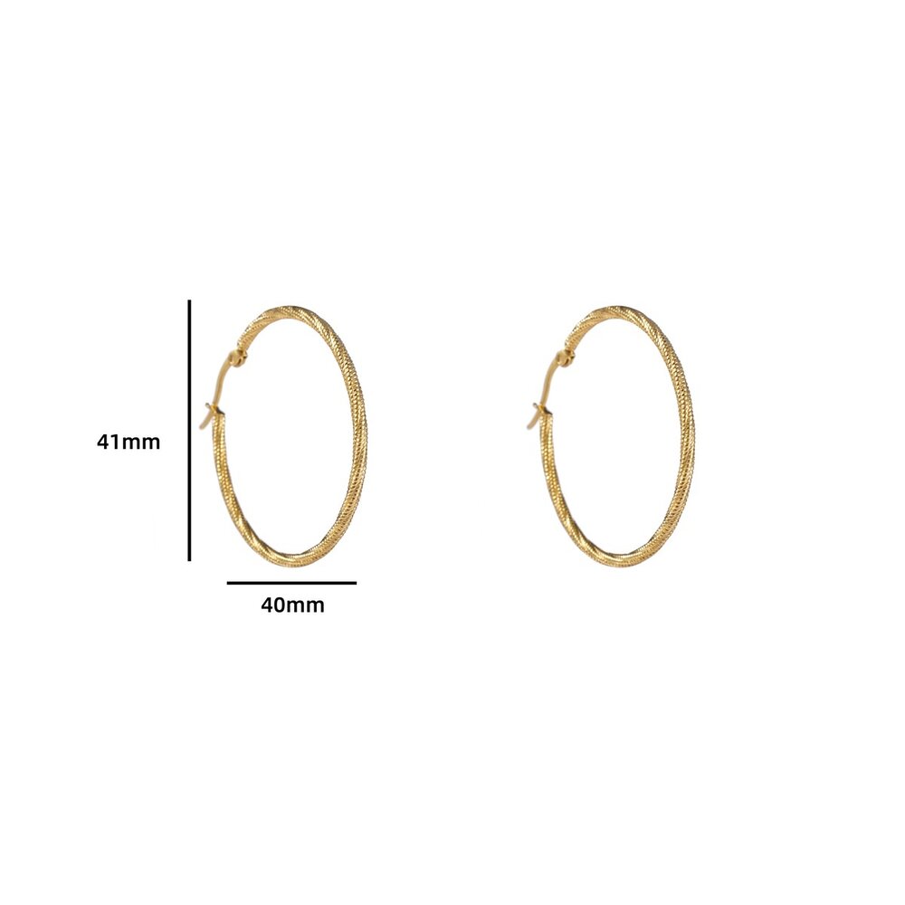 Day & Eve FINE TWIST HOOP - GOLD