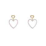Day & Eve PEARL DOTS HEARTS EARRINGS - GOLD