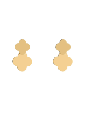 Day & Eve COLOURED CLOVERS EARRINGS - GOLD