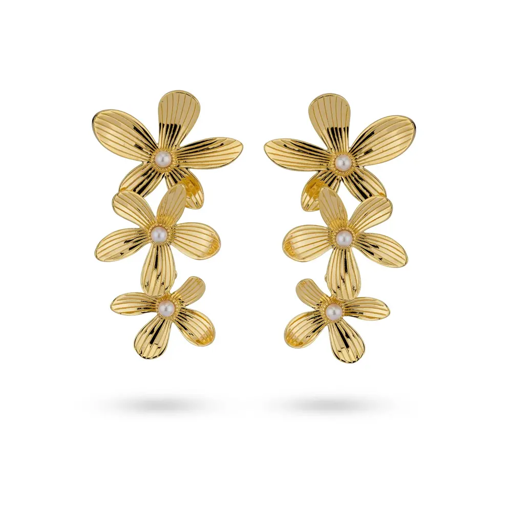 24Kae BLOOM STATEMENT EARRINGS - GOLD