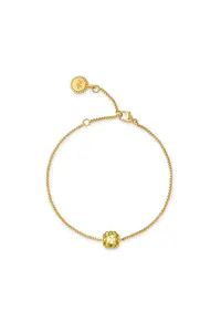 COLOURED STONE BRACELET - GOLD