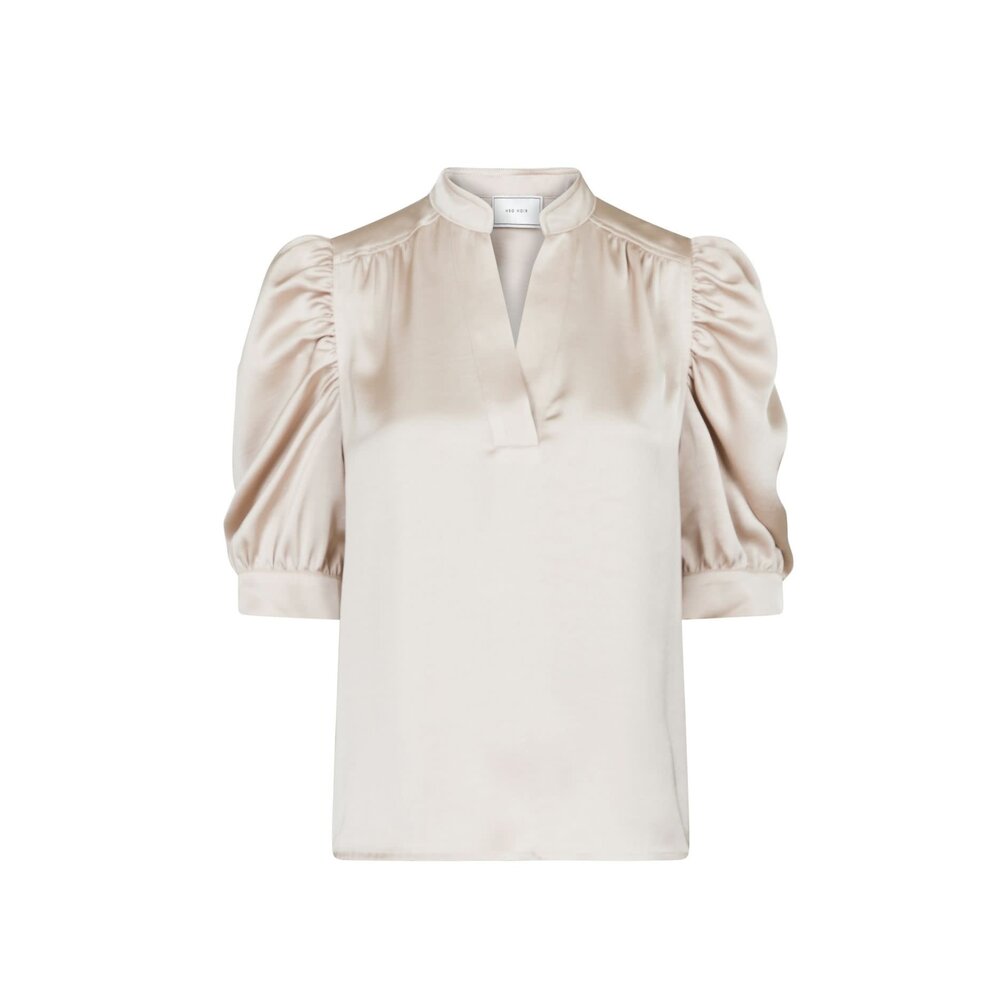 Neo Noir ROELLA HEAVY SATEEN BLOUSE - CHAMPAGNE