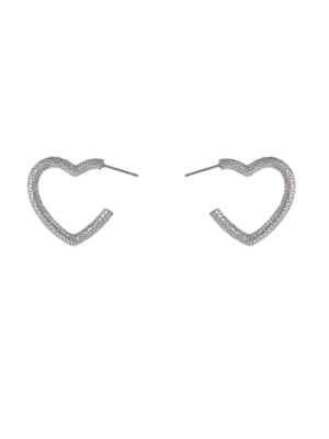 Day & Eve HEART EARRINGS - SILVER